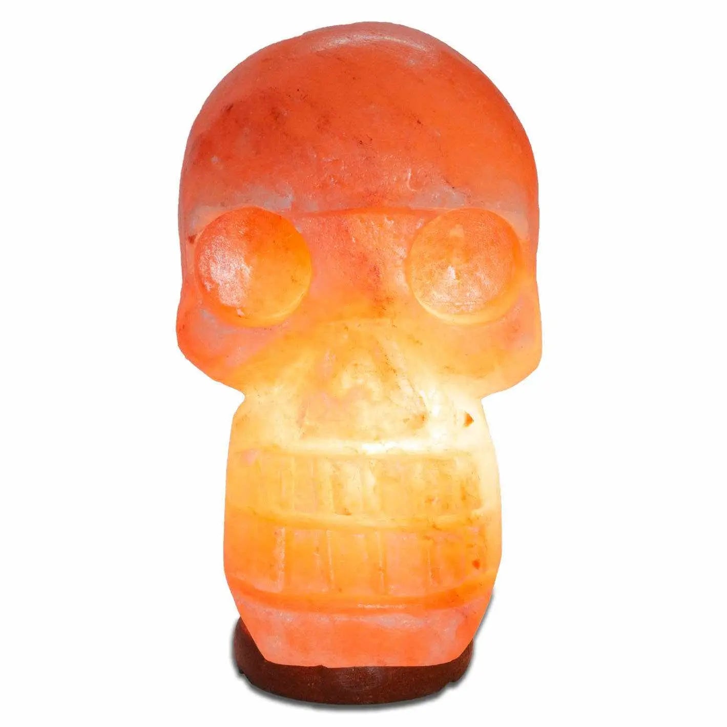 Skull Shaped Salt Lamp - 9.5" avg. - Cord, Bulb, Dimmer | | Wiccan Center