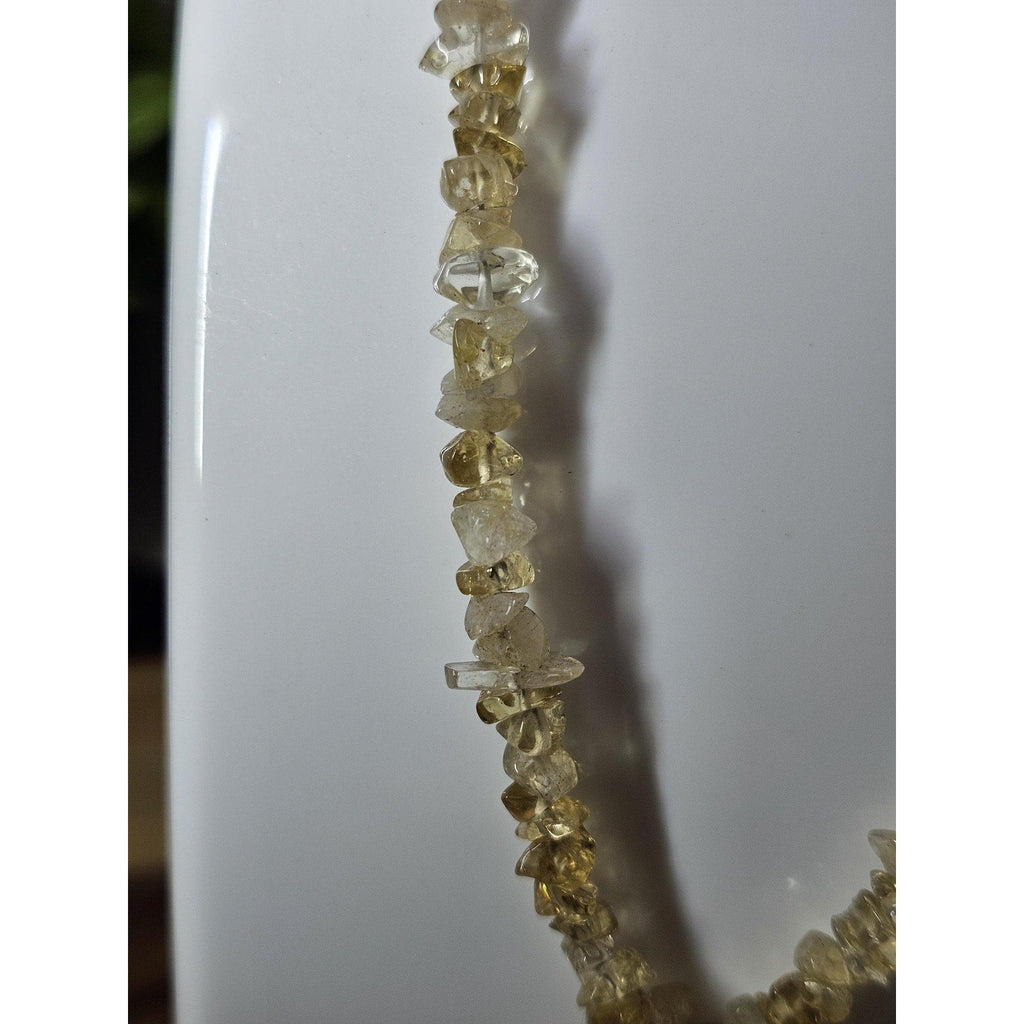 Vintage Citrine Sterling Silver Pendant Necklace - Radiant Golden Specimen | CrystalCloud Company