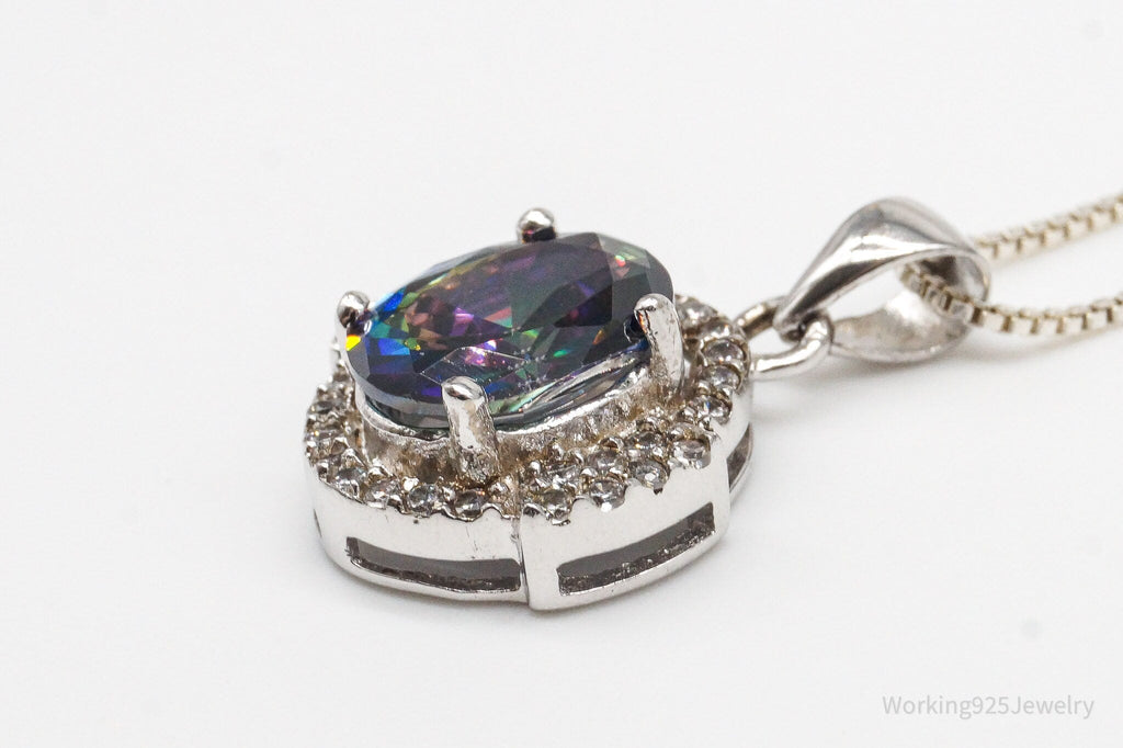 Mystic Topaz Cubic Zirconia Sterling Silver Necklace | Jewelry > Necklaces | Wiccan Center