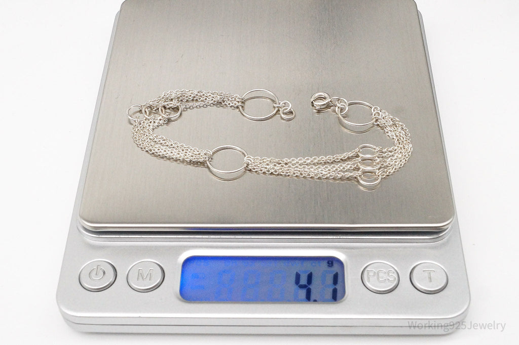 Vintage Geometric Circles Sterling Silver Bracelet | Jewelry > Bracelets | Wiccan Center