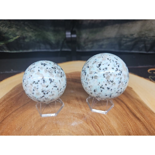 2Pcs A Set Of Natural Quartz Crystal Jasper Sphere Ball Polished 50-60mm &stand | Crystal Spheres & Eggs | Wiccan Center