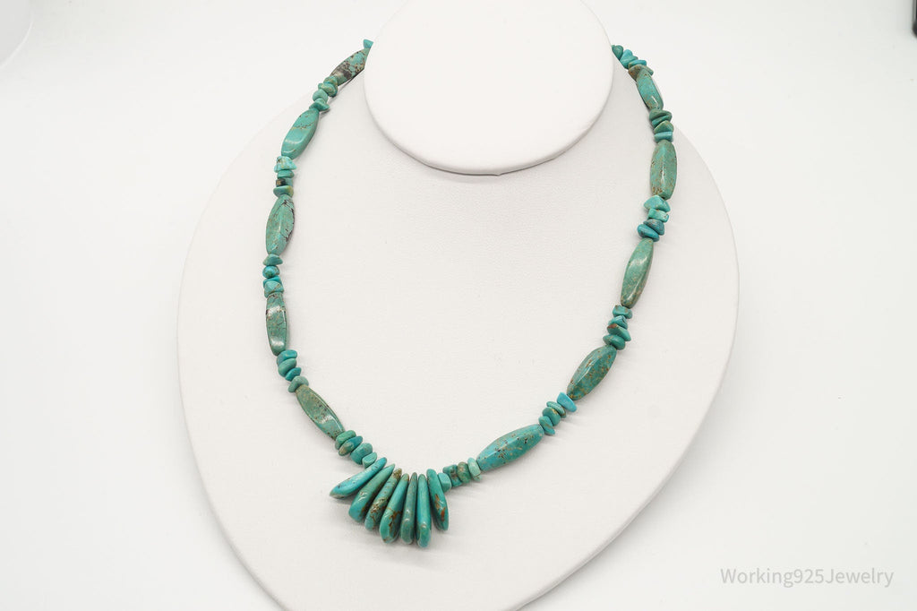 Vintage Native American Turquoise Bead Necklace 18" | Jewelry > Necklaces | Wiccan Center