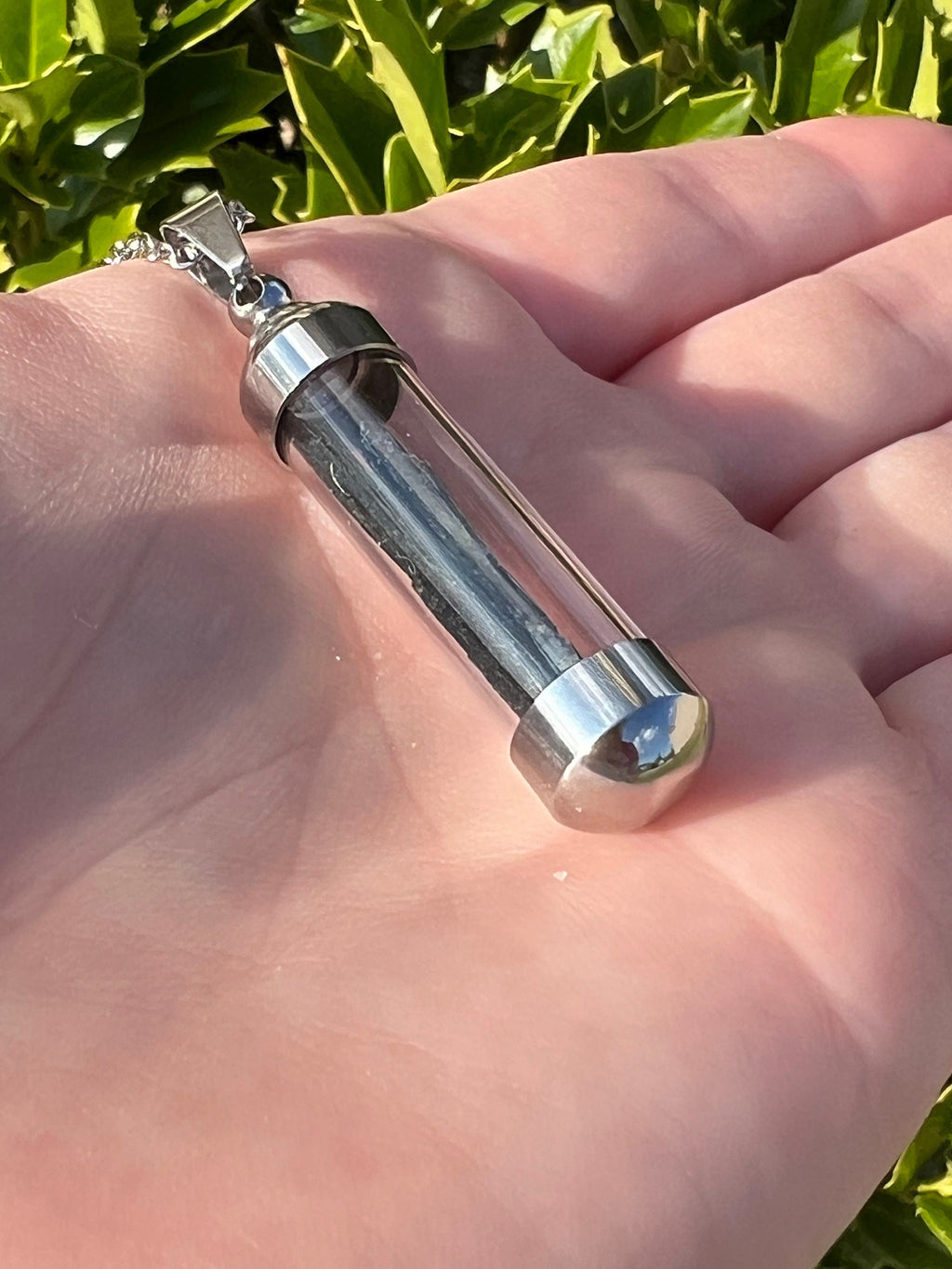 RARE Vivianite Pendant | Gemmy Blue Green Blade Vial Tube Glass Locket Necklace Jewelry | Brazilian Vivianite | Inner Peace Mystic Awakening | | Wiccan Center