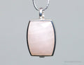 Large Designer ELLE Rose Quartz Ruby Sterling Silver Necklace Pendant | Jewelry > Necklaces > Pendants | Wiccan Center