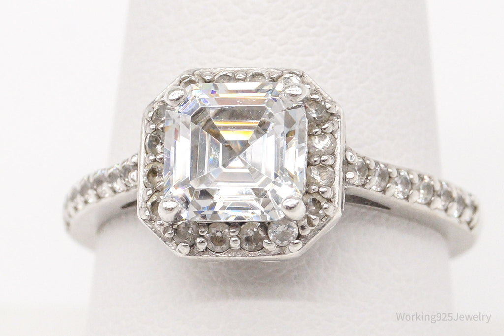 Vintage Cubic Zirconia Sterling Silver Ring Size 9 | Jewelry > Rings | Wiccan Center