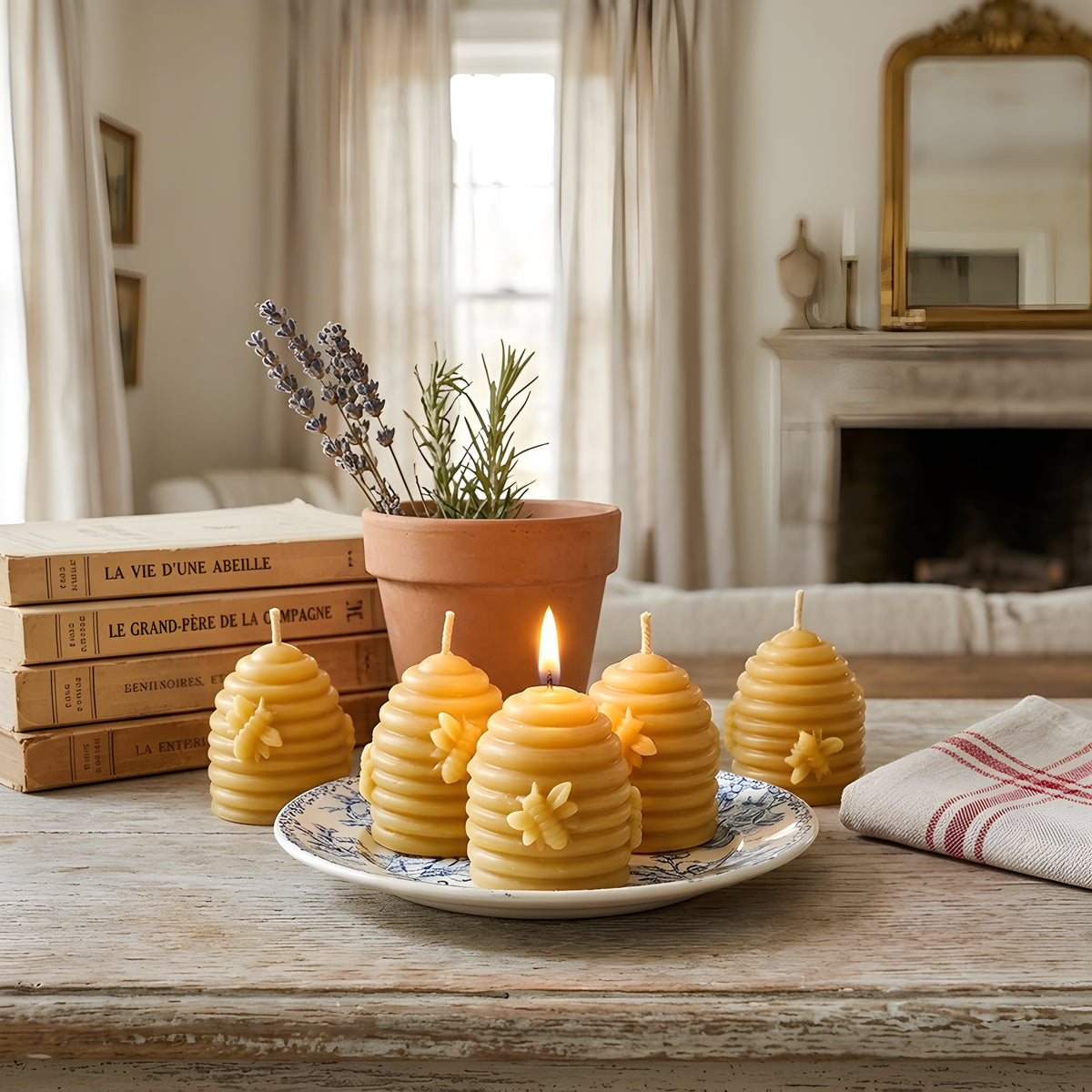 Beehive Skep Votive Beeswax Candles | Candles | Wiccan Center