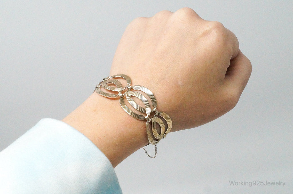 Vintage Designer Symmetalic 14K Gold Art Deco Sterling Silver Bracelet | Jewelry > Bracelets | Wiccan Center