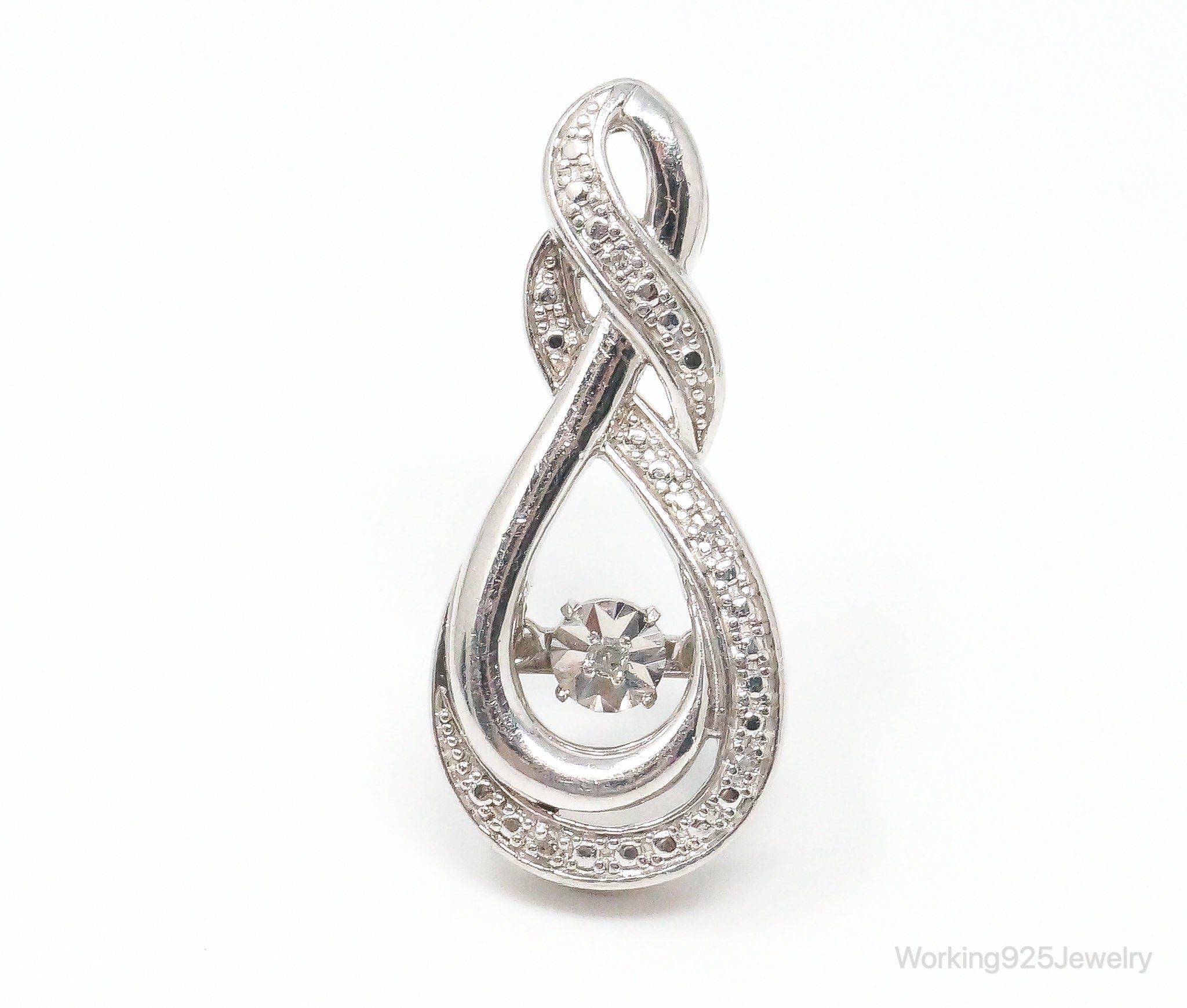 Vintage Diamond Sterling Silver Necklace Pendant | Jewelry > Necklaces > Pendants | Wiccan Center