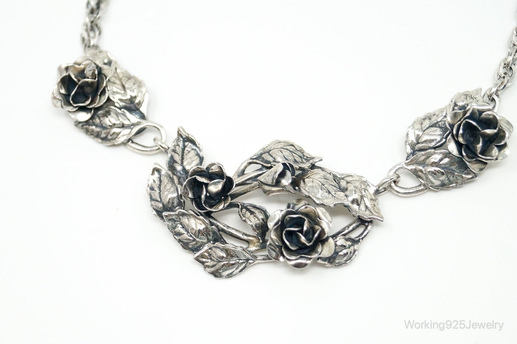 Vintage Danecraft Roses Sterling Silver Necklace | Jewelry > Necklaces > Pendants | Wiccan Center