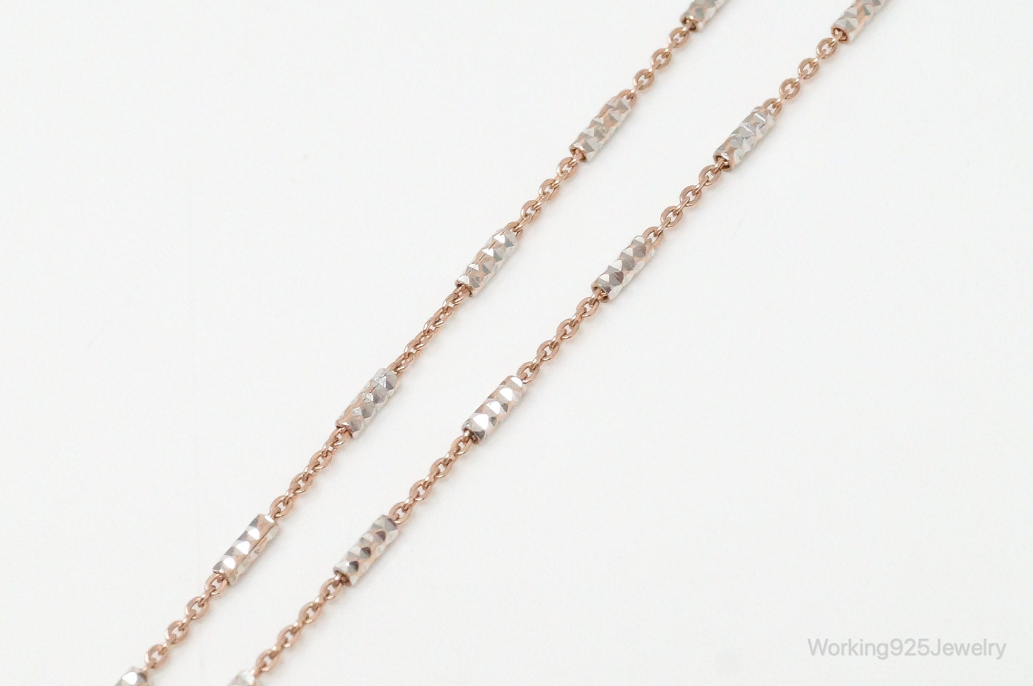 Vintage Cubic Zirconia Rose Gold Vermeil Sterling Silver Flower Necklace | Jewelry > Necklaces > Pendants | Wiccan Center
