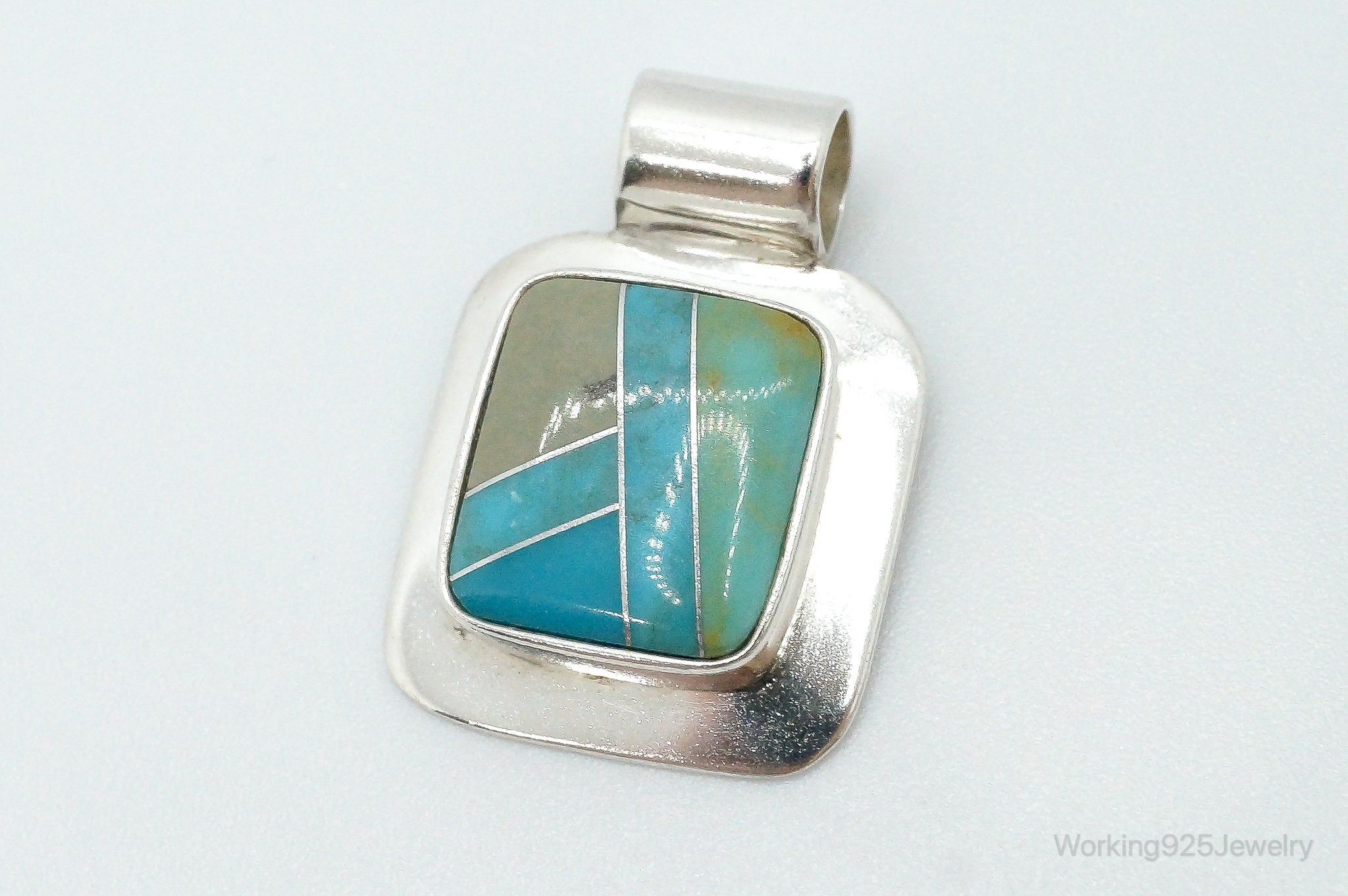 Vintage Desert Rose Trading Co Turquoise Sterling Silver Necklace Pendant | Jewelry > Necklaces > Pendants | Wiccan Center