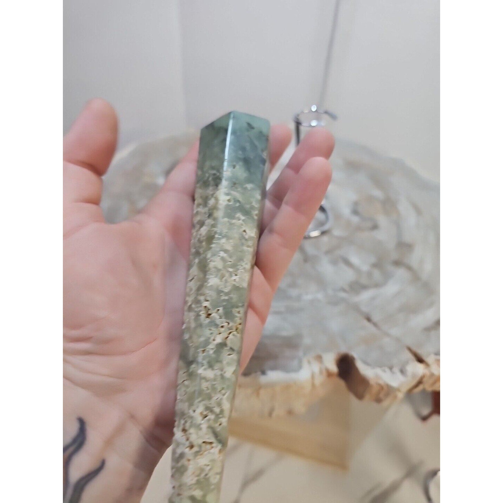 Grape Agate Scepter Crystal with Stand — 294g Collector Display Piece | CrystalCloud Company | Crystal Points & Towers | Wiccan Center