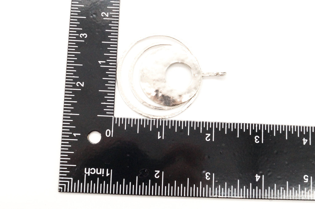 Retired Silpada Hammered Rings Sterling Silver Pendant | Jewelry > Necklaces > Pendants | Wiccan Center