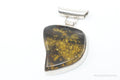 Large Vintage Amber Modernist Sterling Silver Necklace Pendant | Jewelry > Necklaces > Pendants | Wiccan Center