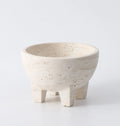 Chinese Wabi-Sabi-Style Marble Four-Foot Fruit Bowl Ornament