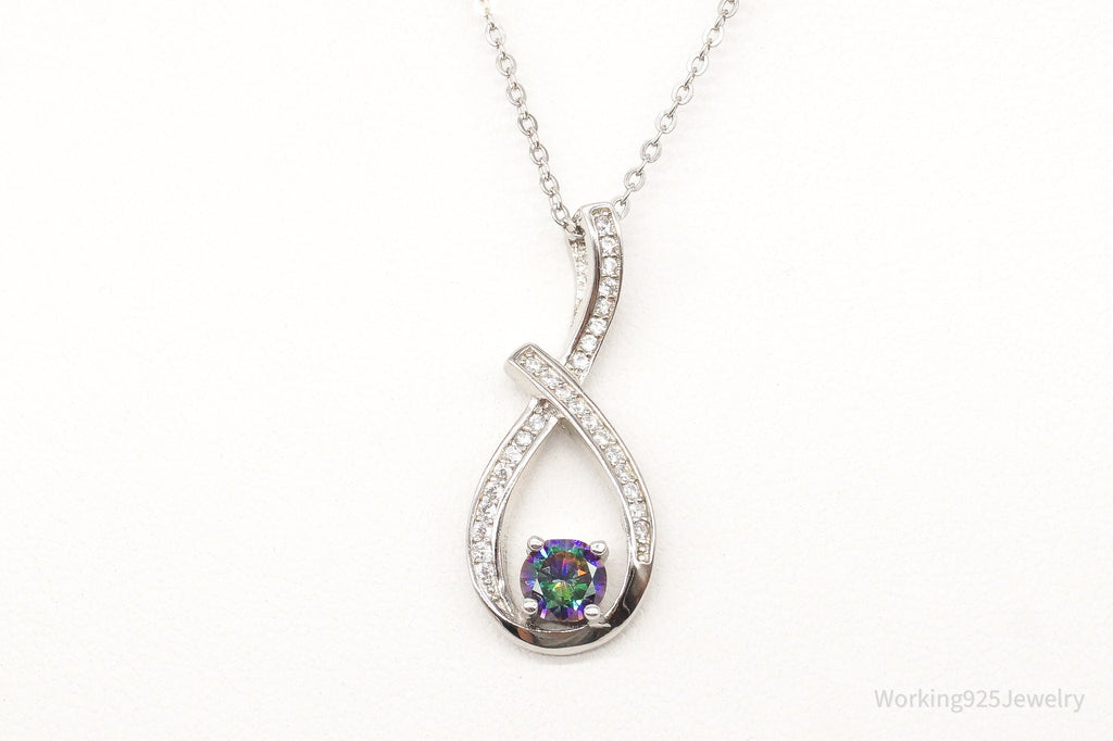Designer Ryze Mystic Topaz Cubic Zirconia Sterling Silver Necklace | Jewelry > Necklaces > Pendants | Wiccan Center