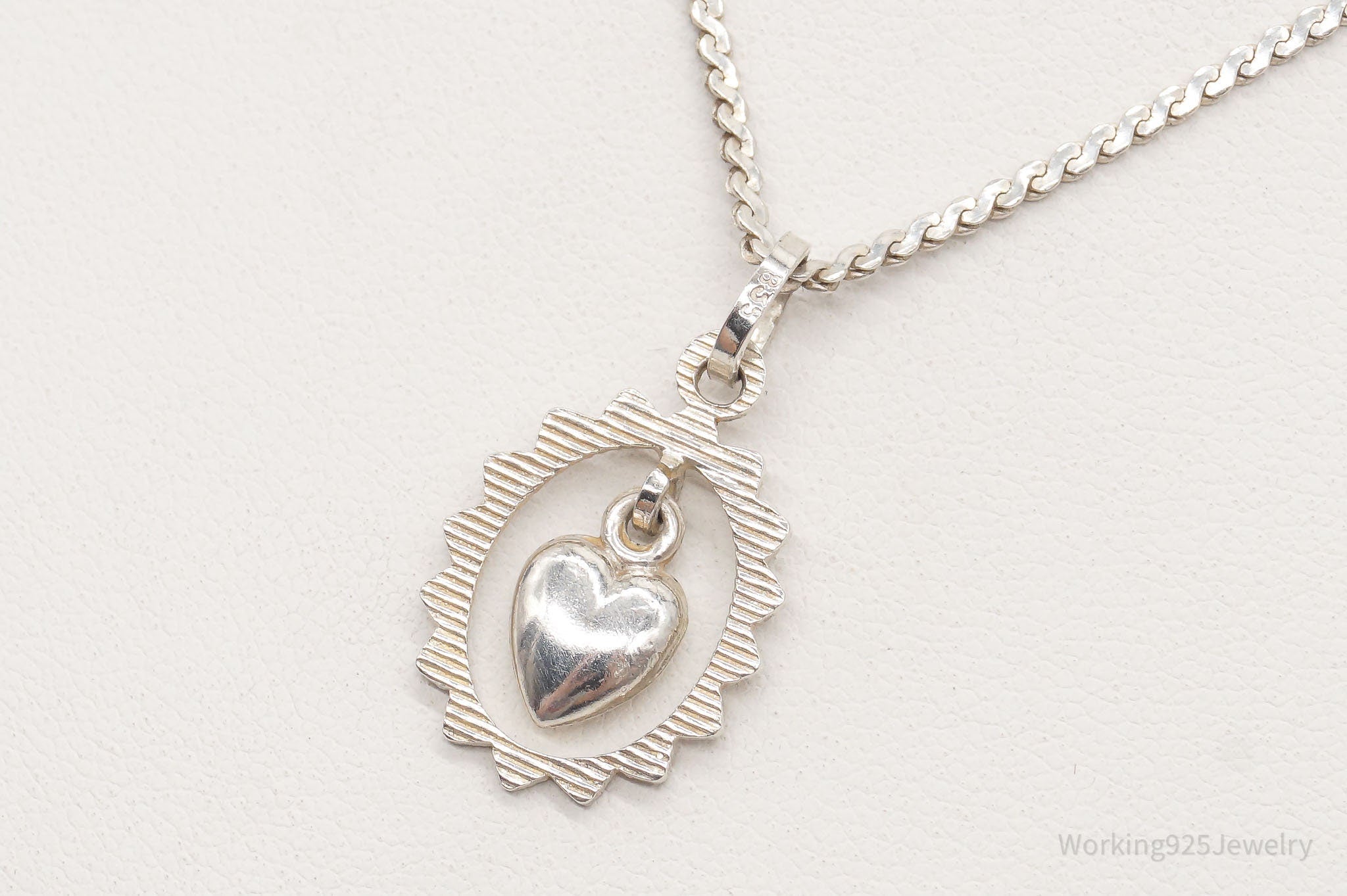 Vintage Modernist Heart 835S Silver Necklace | Jewelry > Necklaces > Pendants | Wiccan Center