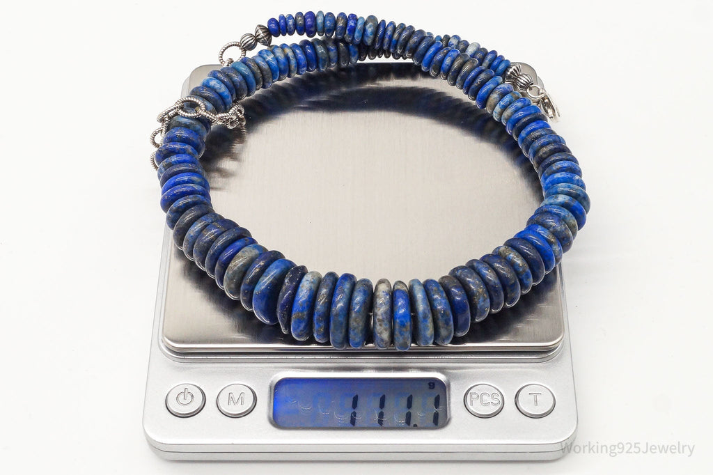 Vintage Southwestern Lapis Lazuli Bead Sterling Silver Necklace | Jewelry > Necklaces | Wiccan Center