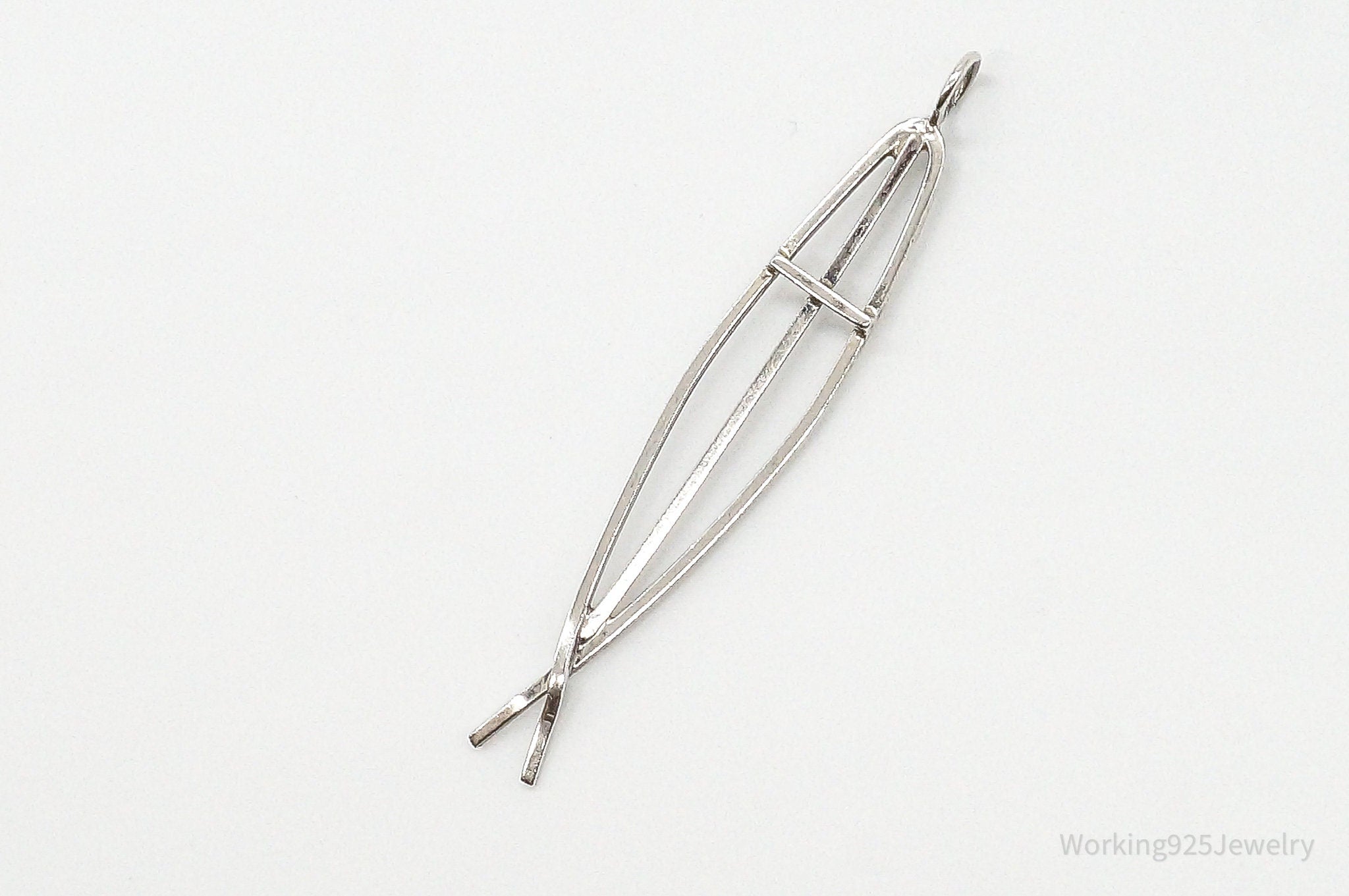 Vintage Ichthus Cross Fish Modernist Sterling Silver Necklace Pendant | Jewelry > Necklaces > Pendants | Wiccan Center
