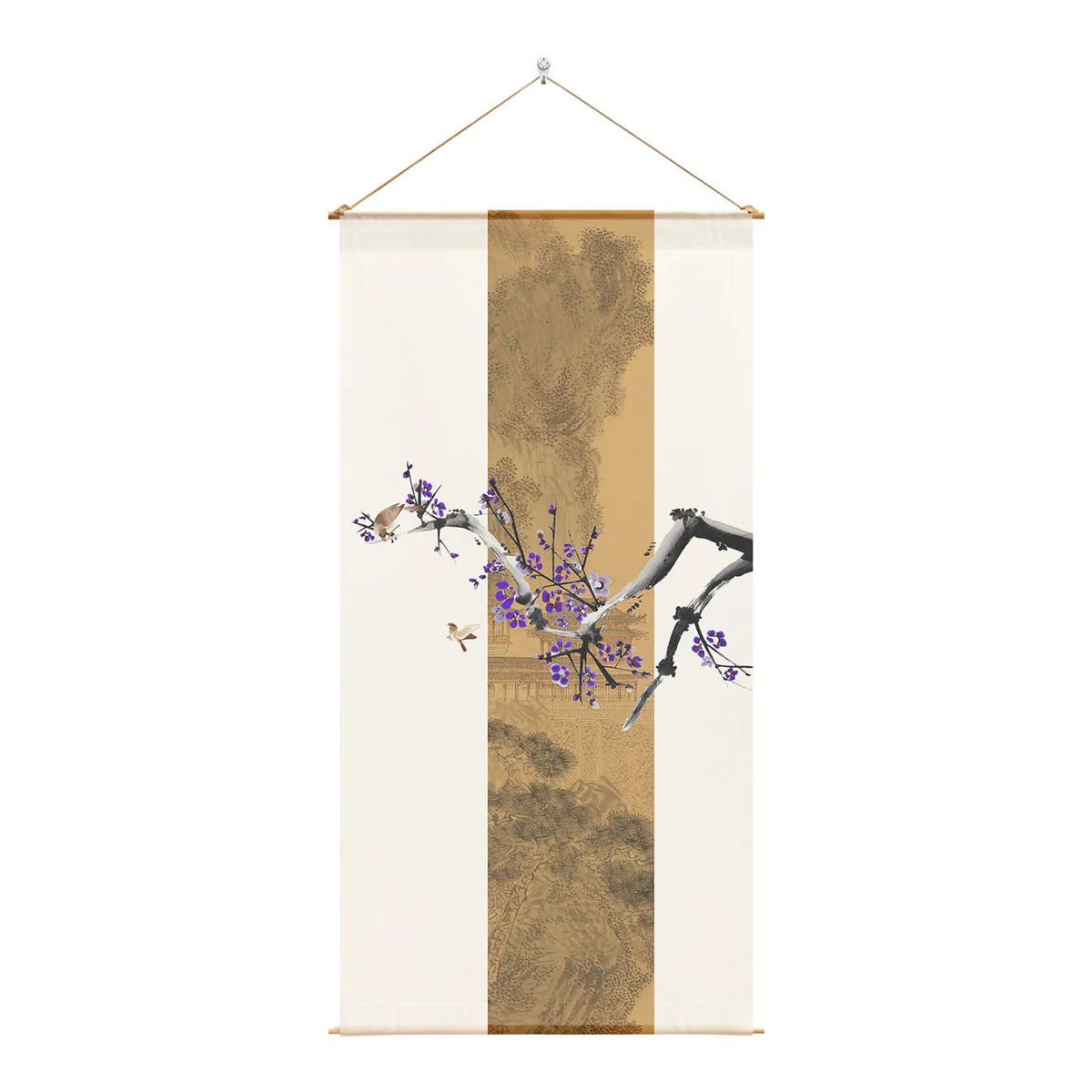 Japanese Zen Sheer Gauze Hanging Room Divider | Tea Room & Meditation Drape | Room Divider | Wiccan Center