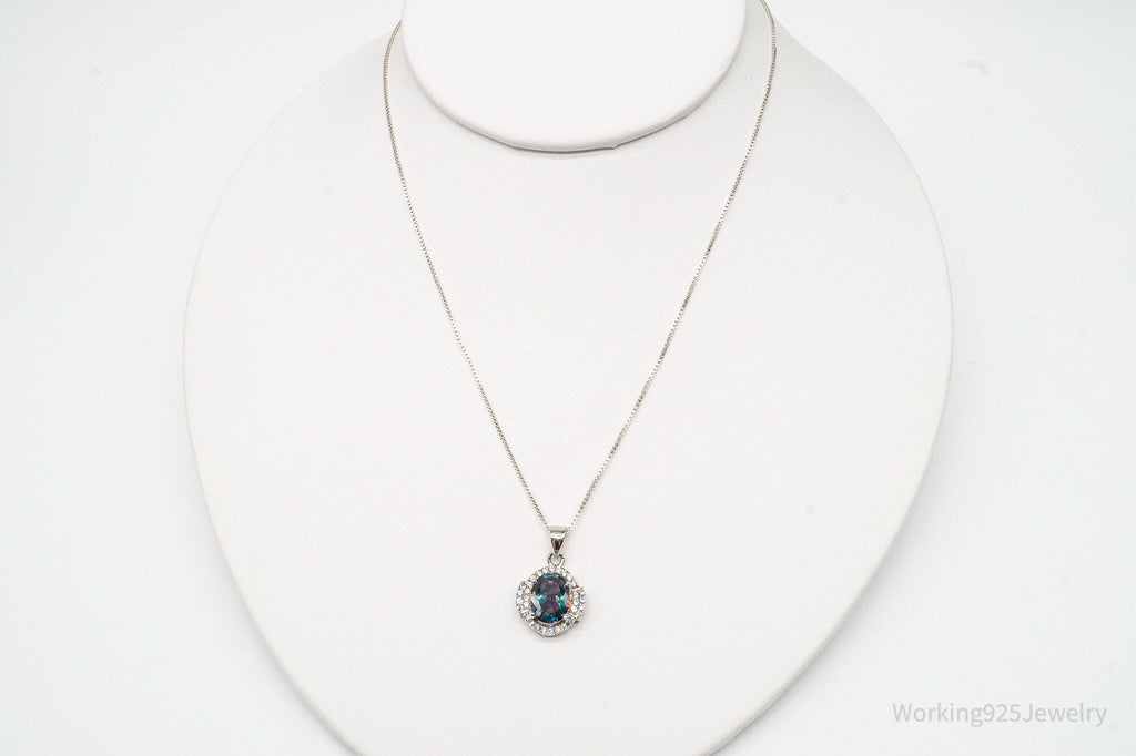 Mystic Topaz Cubic Zirconia Sterling Silver Necklace | Jewelry > Necklaces | Wiccan Center