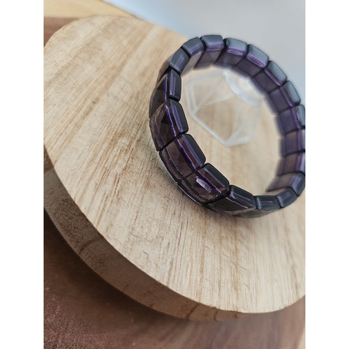 35.4g Natural Dream Purple Amethyst And Agate Crystal Bangle Bracelet Handmade | Crystal Jewelry | Wiccan Center