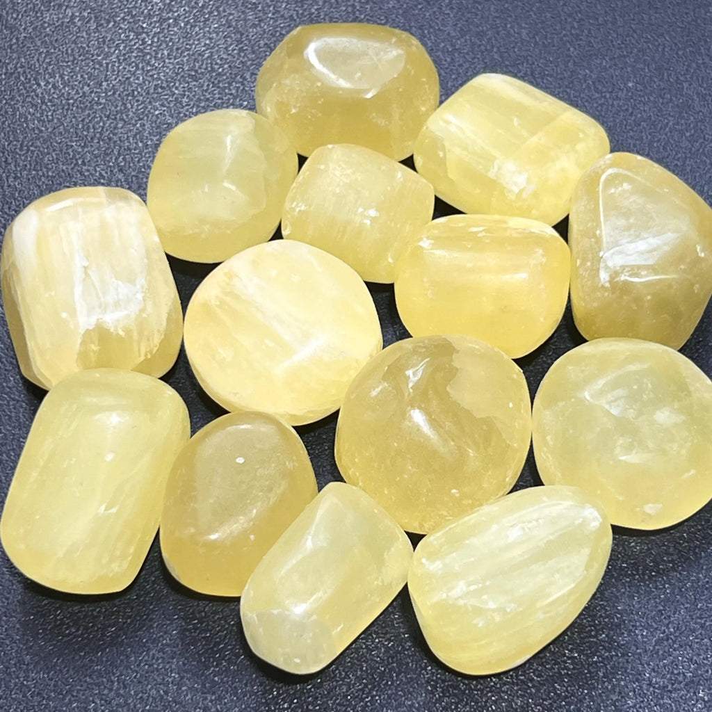 Lemon Yellow Calcite Tumbled Stones (By The Piece Or Pound) Bulk Wholesale | Home & Living > Home Decor > Home Accents > Rocks & Geodes | Wiccan Center
