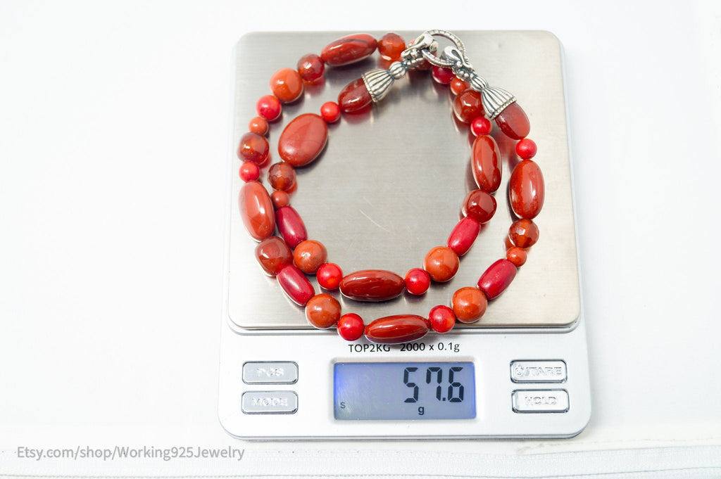 Designer Carolyn Pollack Relios Carnelian Red Jasper Sterling Silver Necklace | Jewelry > Necklaces | Wiccan Center