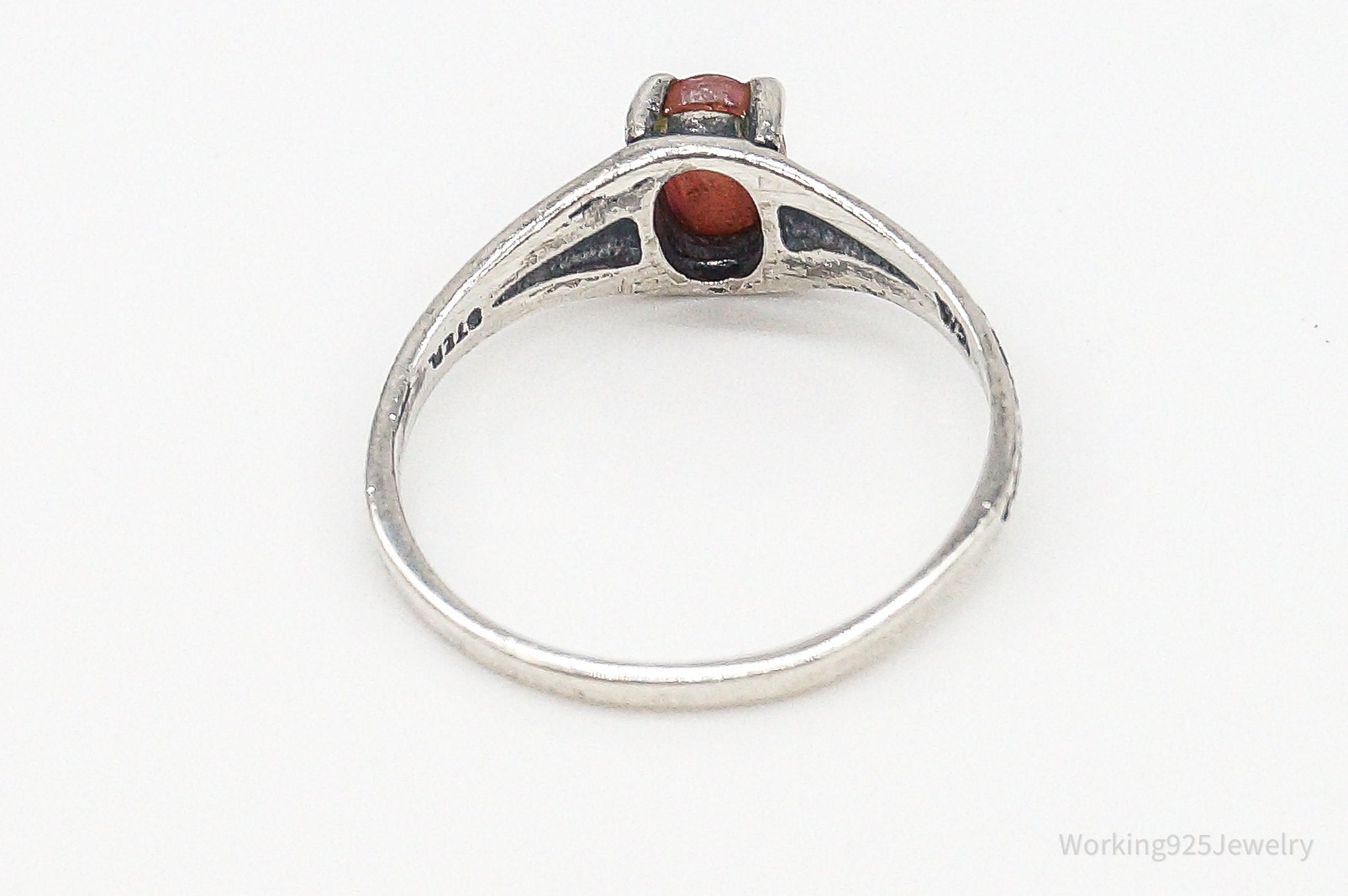 Antique Designer WMCO Orange Paua Shell Sterling Silver Ring - Size 6 | Jewelry > Rings | Wiccan Center