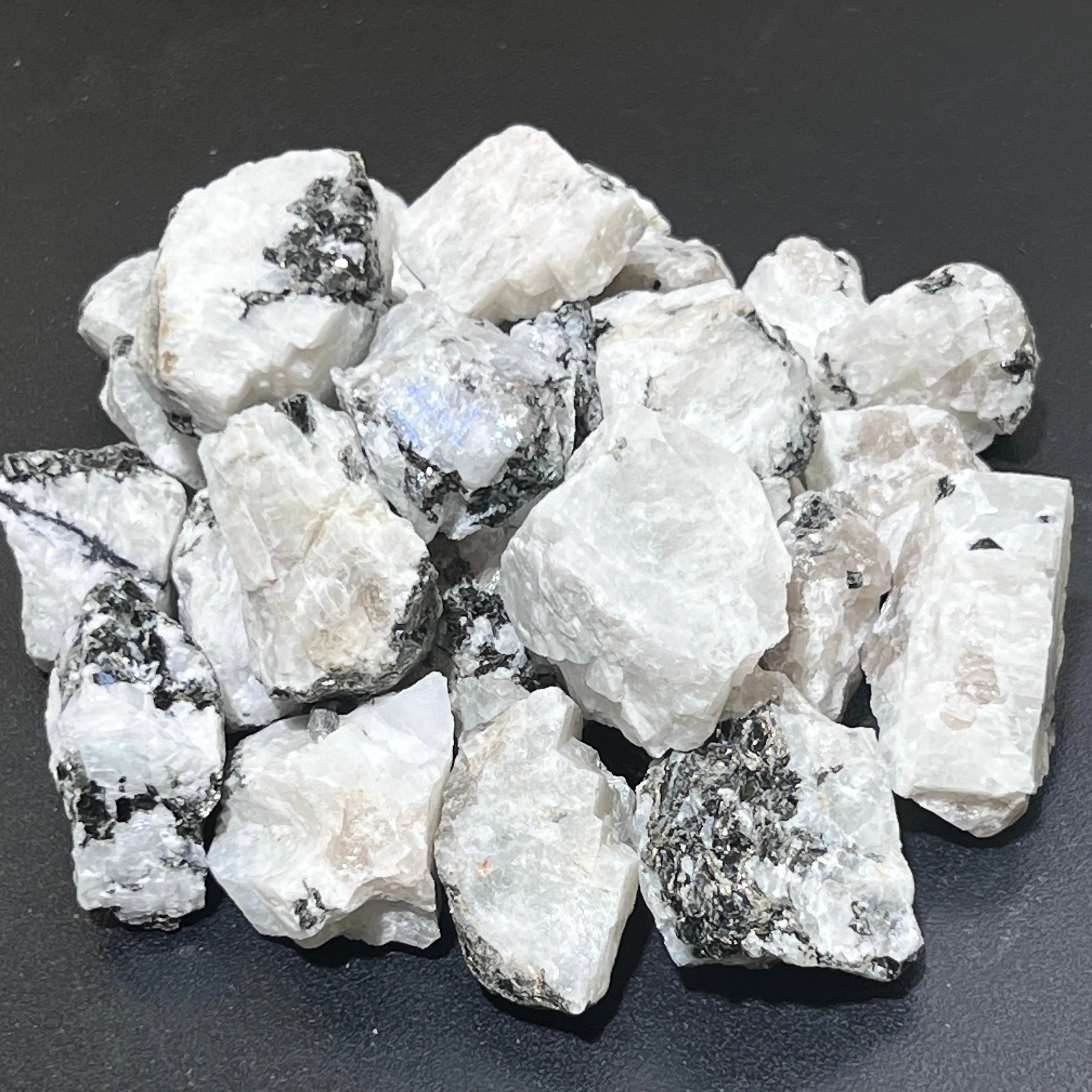 Rainbow Moonstone Rough (1 Kilo)( 2.2 LBs) Bulk Wholesale Lot Raw Gemstones | | Wiccan Center