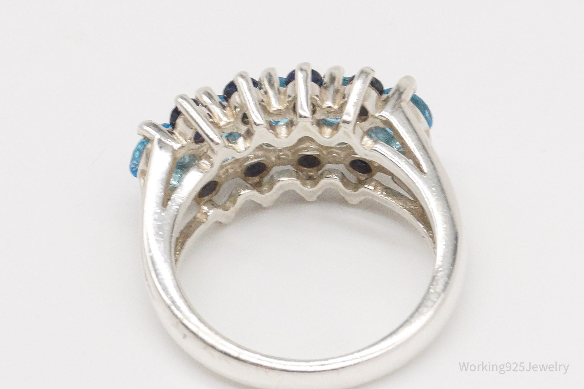 Vintage Blue Topaz Sapphire Sterling Silver Ring - Size 4.75 | Jewelry > Rings | Wiccan Center
