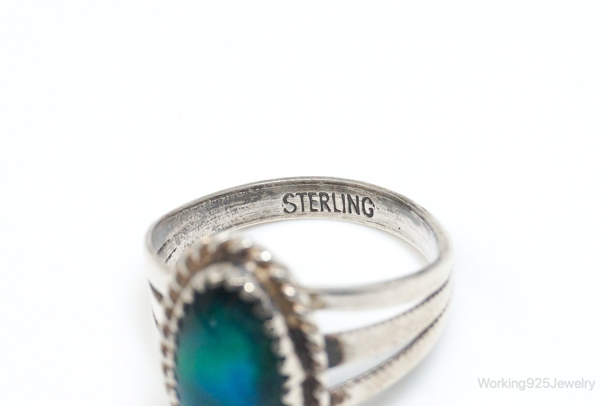 Vintage Native American Paua Abalone Shell Sterling Silver Ring - SZ 6.25 | Jewelry > Rings | Wiccan Center