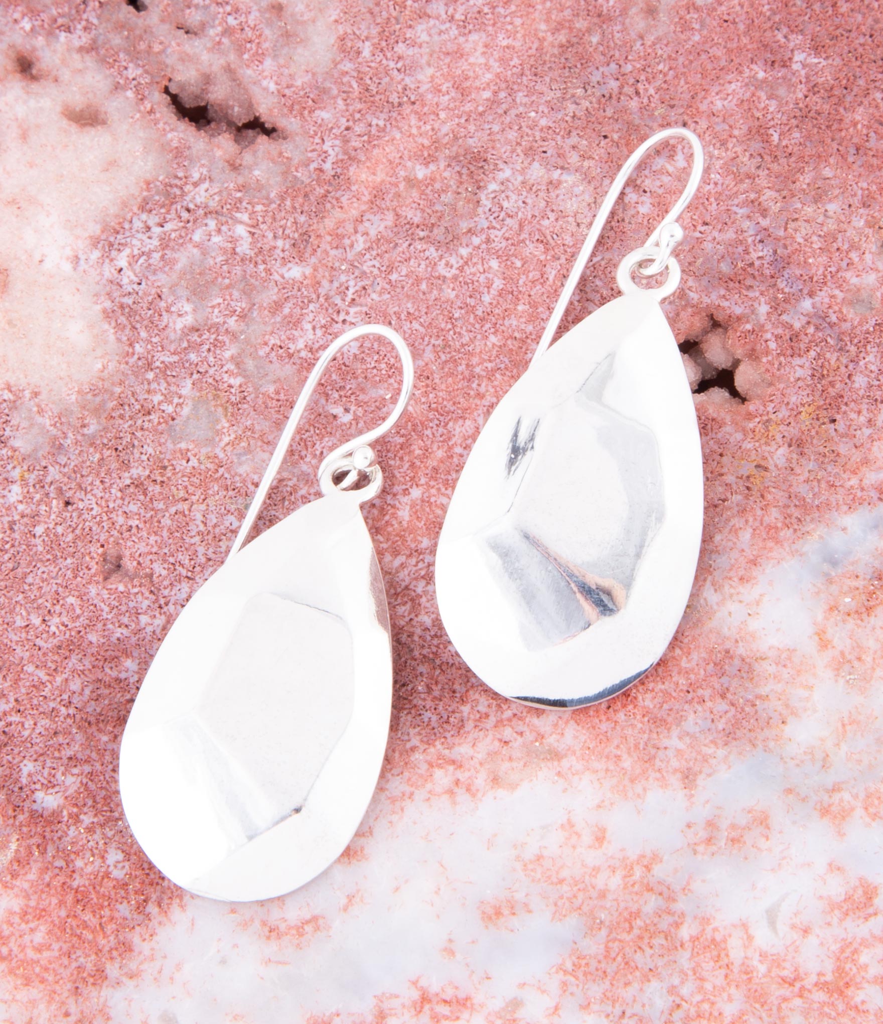 Faceted Sterling Silver Drop Earrings | Earrings | Wiccan Center