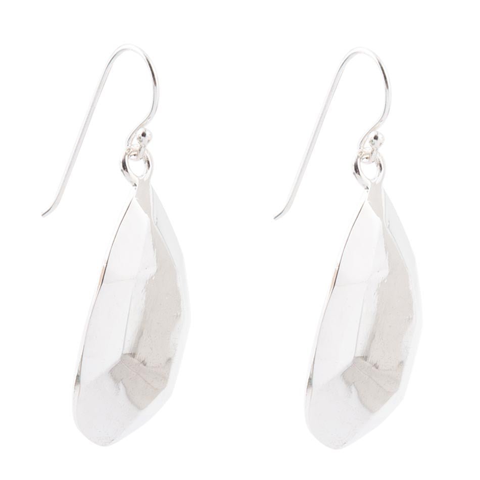 Faceted Sterling Silver Drop Earrings | Earrings | Wiccan Center