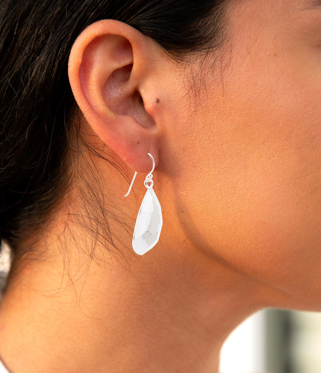 Faceted Sterling Silver Drop Earrings | Earrings | Wiccan Center