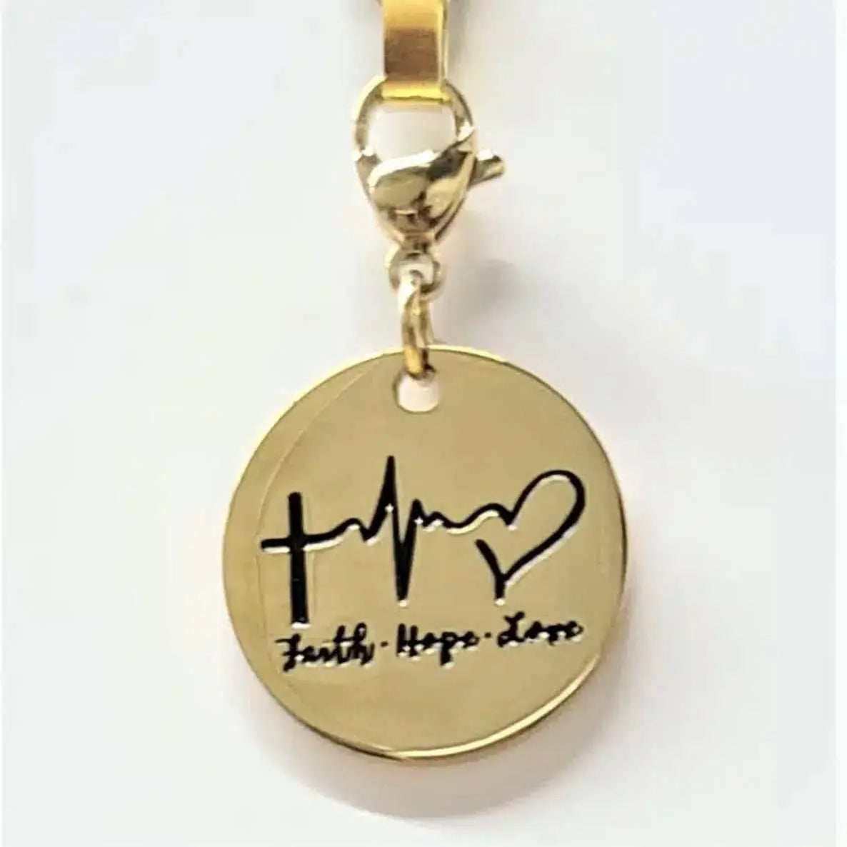 Faith Hope Love Charm Gold | Shop All | Wiccan Center