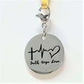 Faith Hope Love Charm Stainless | Shop All | Wiccan Center