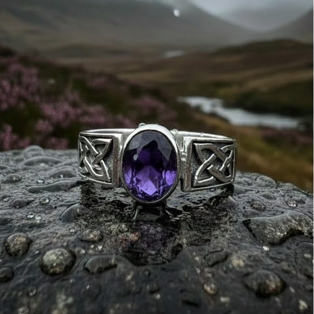 Syra Celtic Knot Ring in Sterling Silver