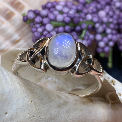 Nina Celtic Knot Moonstone Ring for Women | Ring | Wiccan Center