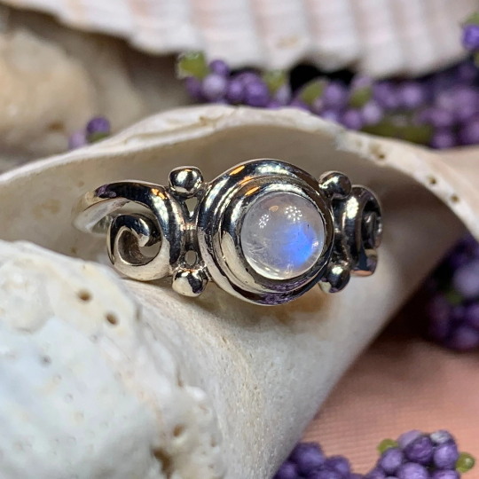 Lorna Celtic Knot Moonstone Ring | Ring | Wiccan Center