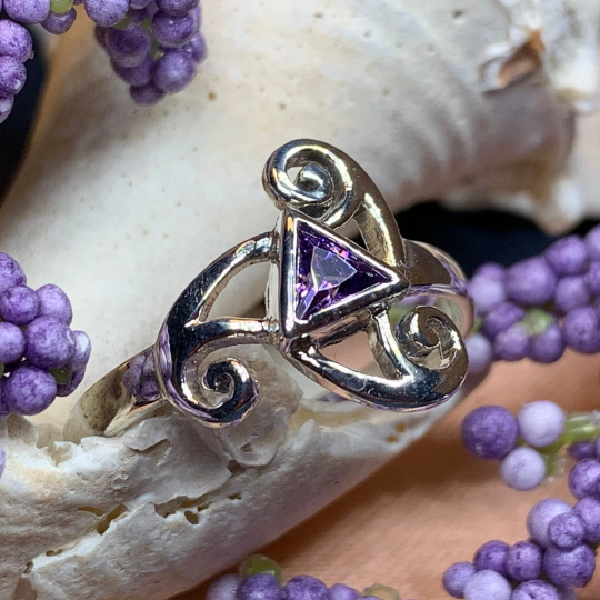 Tara Celtic Triple Spiral Ring in Sterling Silver