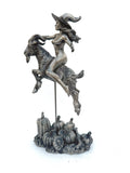 Witch’s Sabbath: Goat Rider Statue, Large Version Resin Sculpture | Pagan Folklore Witchcraft Figurine | Witchy Art for Gothic Home Decor