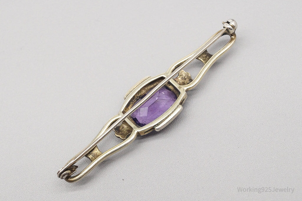 Antique Amethyst 835 Silver Pin Brooch | Jewelry > Brooches, Pins & Clips | Wiccan Center