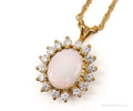 Vintage Opal Cubic Zirconia 14K Yellow Gold Filled Necklace | Jewelry > Necklaces | Wiccan Center