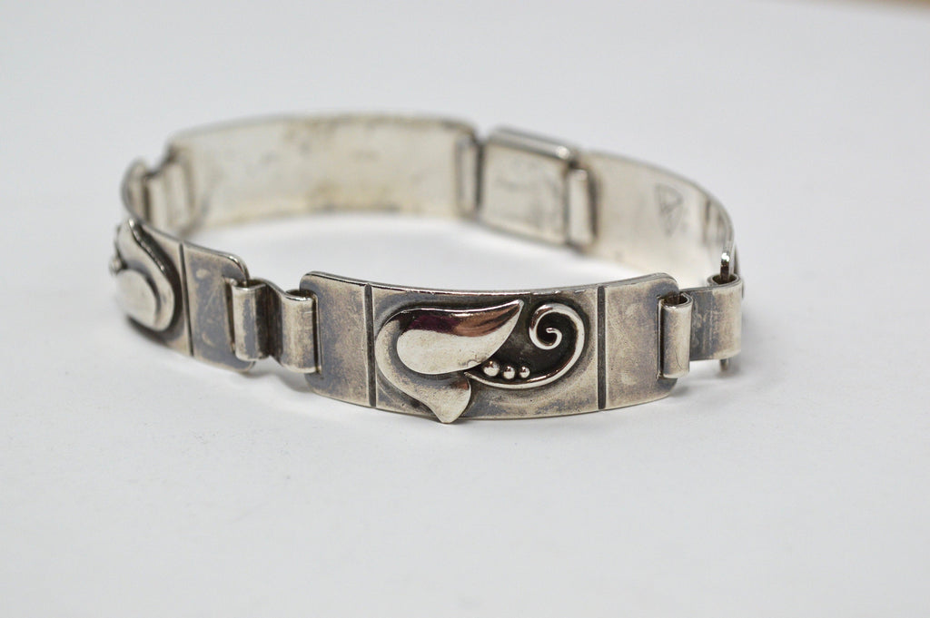 Rare Vintage Laurence Foss Modernist Sterling Silver Bracelet - Georg Jensen | Jewelry > Bracelets | Wiccan Center