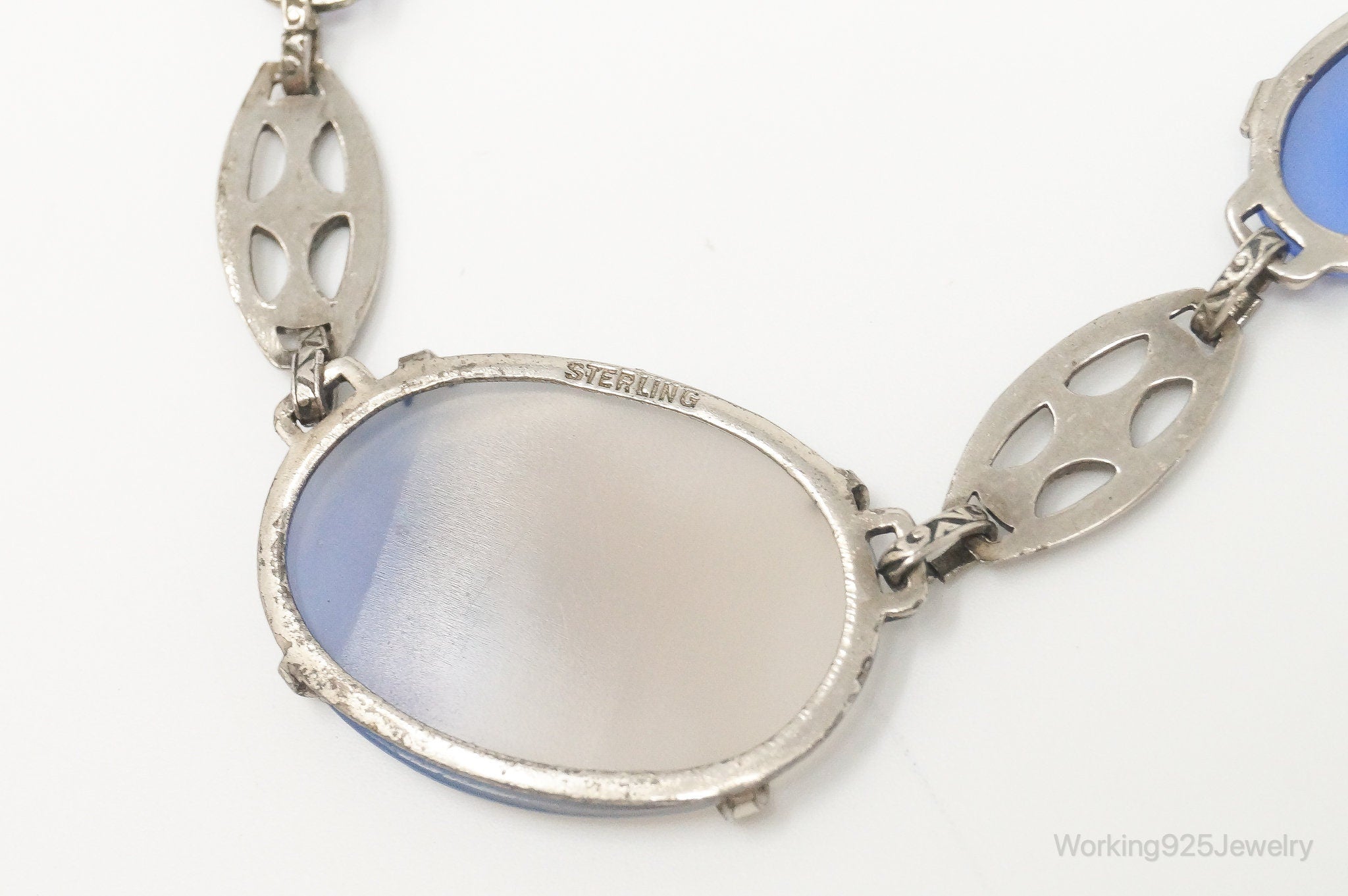 Antique Glass Sterling Silver Filigree Necklace | Jewelry > Necklaces > Pendants | Wiccan Center