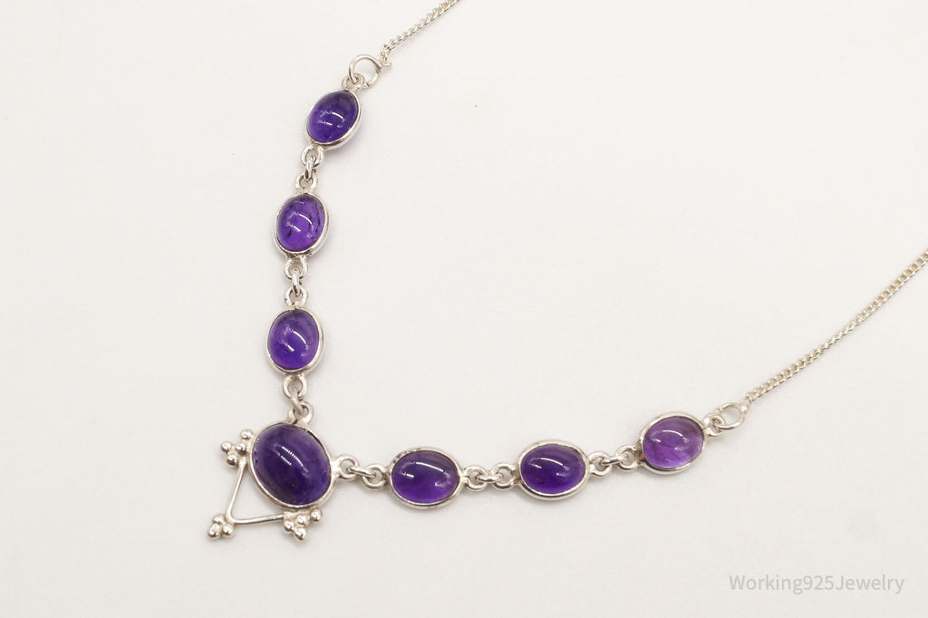 Vintage Amethyst Bib Style Silver Necklace | Jewelry > Necklaces > Pendants | Wiccan Center