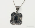 Vintage Native American Unsigned Black Onyx Sterling Silver Necklace | Jewelry > Necklaces > Pendants | Wiccan Center