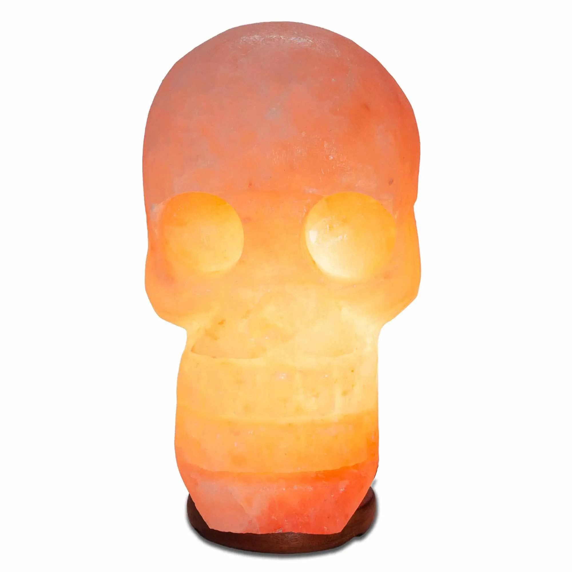 Skull Shaped Salt Lamp - 9.5" avg. - Cord, Bulb, Dimmer | | Wiccan Center