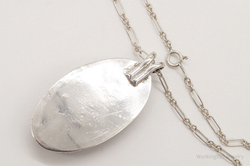 Antique Large Agate Sterling Silver Necklace | Jewelry > Necklaces > Pendants | Wiccan Center